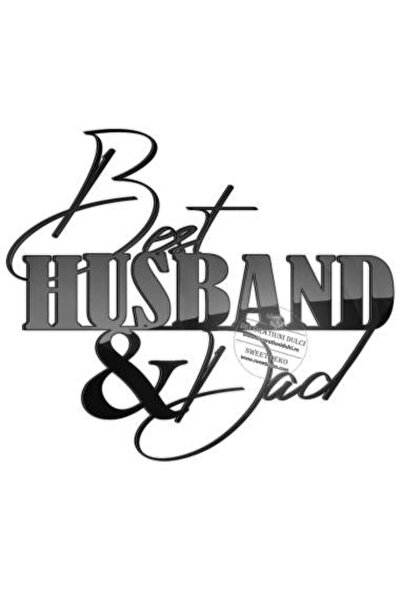 Decoratiuni Dulci Topper decor tort Best Husband and Dad - Negru