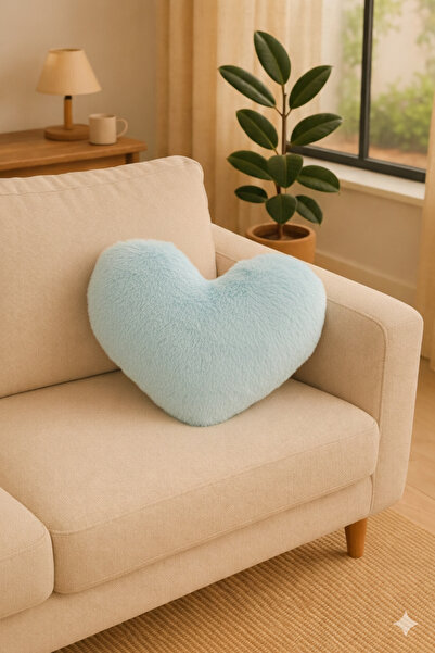 Beta декоративна плюшева подушка з серцем