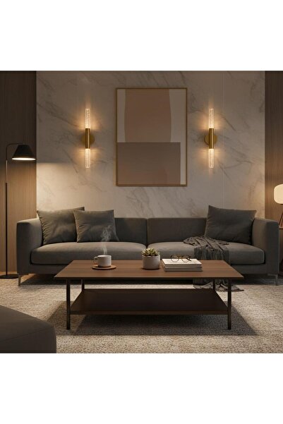 Elizim Home Lighting Su damlası ledli pilli gold aplik