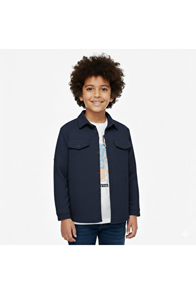 CUBBUX Двукомпонентен комплект за момчета: текстурирана риза и тениска с принт