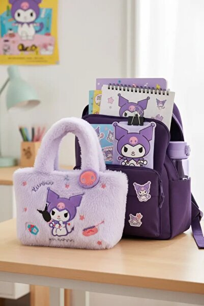 SANRIO Lisanslı Kuromi Peluş Öğle Yemeği Çantası