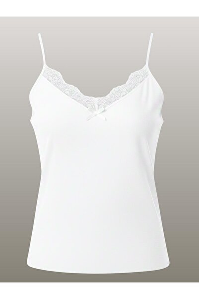 Retrobird Lace Detailed Athlete Women's White Top
