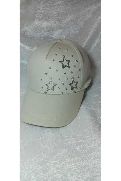 NRC MODA YILDIZ SÜSLEMELİ KREM SPOR CIRT CIRTLI ŞAPKA