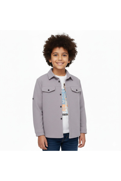 CUBBUX Двукомпонентен комплект за момчета: текстурирана риза и тениска с принт