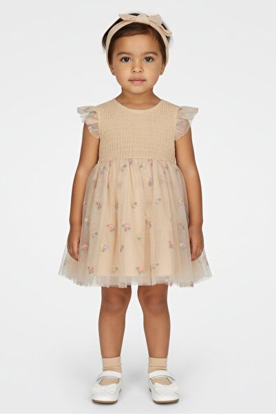 Daisy Fuentes Toddlers Girl 3 Pcs Embroidered Dress, Panty And Headband Set, ...