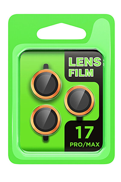 Twin Store مي للواردات ®   عدسة كاميرا آيفون 17 ريز ميتال - برتقالية