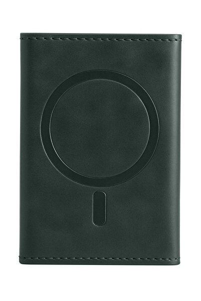 Mey İthalat ®   Δερμάτινη θήκη καρτών Tema Magsafe - Πράσινη