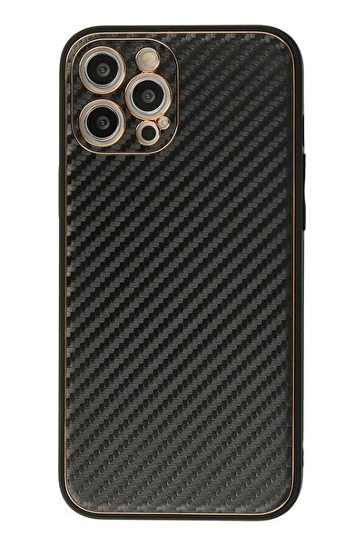Twin Store Mey Import ®   iPhone 12 Case Coco Carbon Silicone - Black