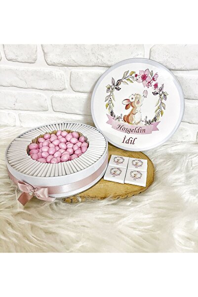 Sweet Story 150 Adet+200 Gr Draje Tavşancık Temalı İsme Özel Hoşgeldin Doğumg...