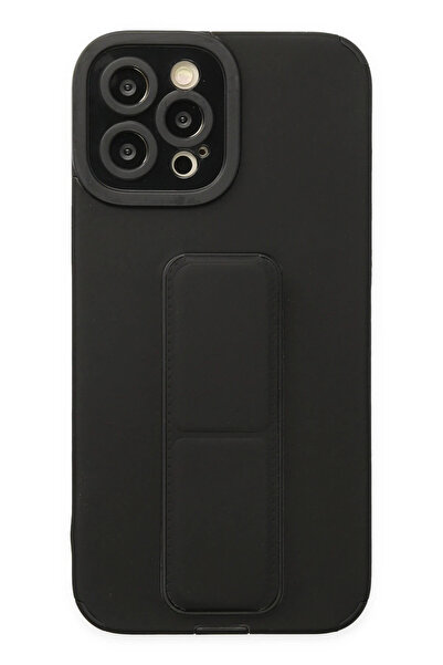 Twin Store مي للواردات ®   حافظة آيفون 12 ميجا ستاند سيليكون - أسود