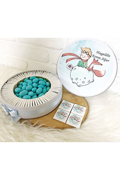 Sweet Story 80 Adet+200 Gr Draje Küçük Prens Model 2 İsme Özel Erkek Bebek Do...