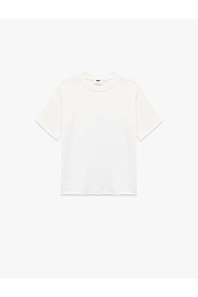 Koton Tricou de bază oversize din bumbac cu mânecă scurtă