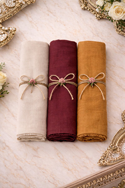 EFFRENATU Set of 3 Soft Cotton Shawls – Solid Color, Lightweight and for Dail...