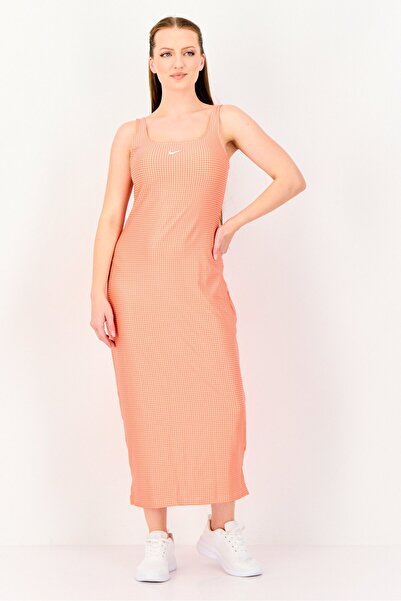 Nike Women Sportswear Fit Sleeveless Outdoor Dress, Orange