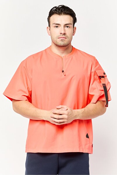 adidas Men Sportswear Fit Short Sleeves Outdoor T-Shirt, Orange