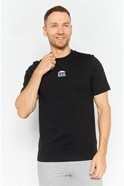 adidas Men Sport Fit Round Neck Short Sleeve Outdoor T Shirt, Black