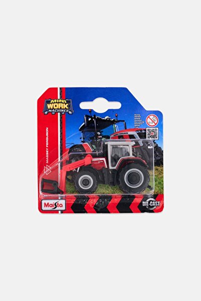 Maisto جرار ماسي فيرغسون 8S,265 صغير الحجم مزود بجرافة أمامية، أحمر اللون