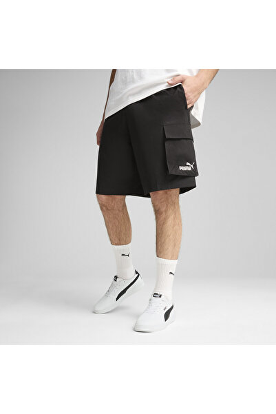 Puma ESS Woven Cargo Shorts Čierne pánske šortky