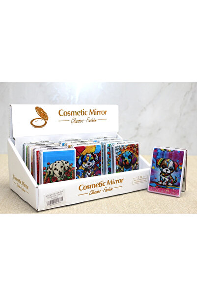 TTT Dog Figured Hand Mirror with Movable Water Detail