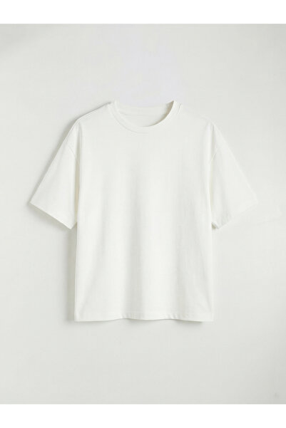 LC Waikiki تي شيرت نسائي كبير الحجم برقبة دائرية من مجموعة الموسم الجديد من G...