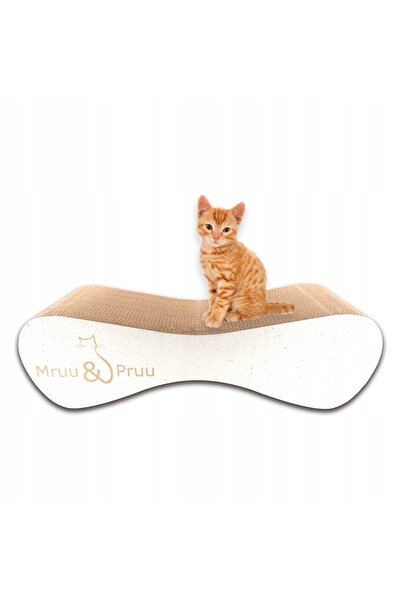 Mruu&Pruu Large scratching post for white cats MIMI | 70x23x24 cm |