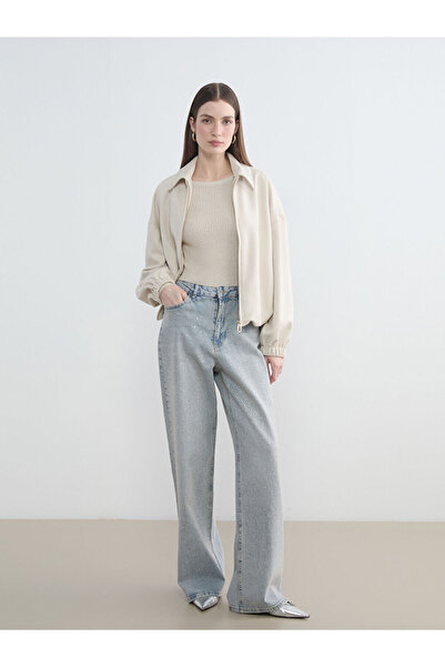 LC Waikiki Indigo Wideleg Stone Women's Jeans