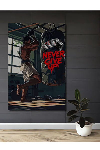 Teona Ahşap Aslan Yumruk Yağlı Boya Görünümlü Modern Sanat Ahşap Dekoratif Ta...