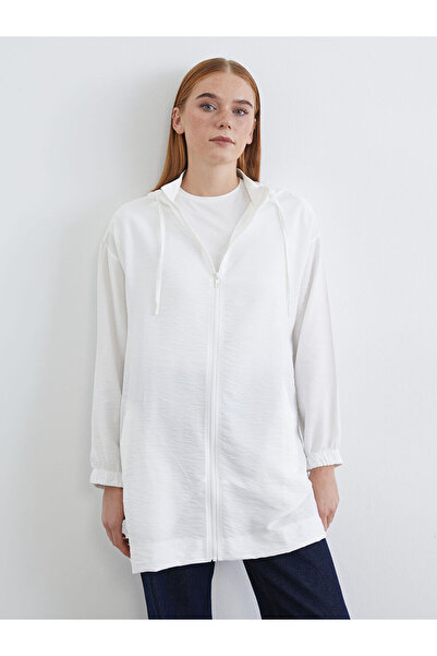 LC Waikiki Mg Trenden Ecru Hooded Women's Tunic