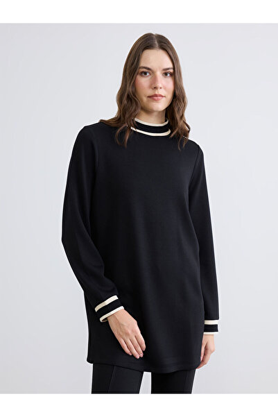 LC Waikiki Γυναικείο φούτερ τουνίκ με γιακά ρόμπας και απαλή αφή, Sparkling C...