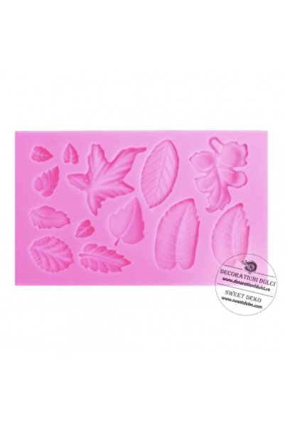 Decoratiuni Dulci Forme mici de frunze diferite, matriță din silicon