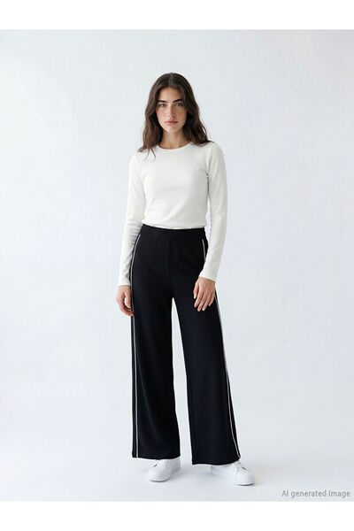 LC Waikiki Rmz Gi̇yi̇m Farkiyla Soft Touch Women's Sweatpants with Waist Cord