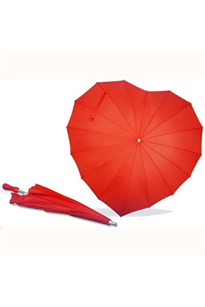 Saatistan Kalp Şeklinde Büyük Boy Dekoratif Şemsiye, Şık ve Özel Tasarım