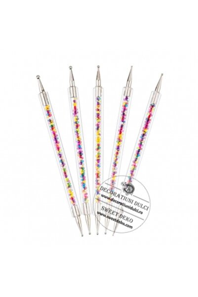 Decoratiuni Dulci Ustensile cu capete duble rotunjite (5buc.)