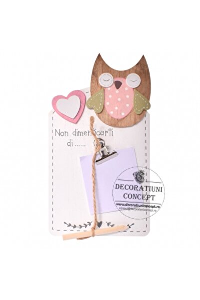 Decoratiuni Dulci Tablita mesaj cu dna. bufnita