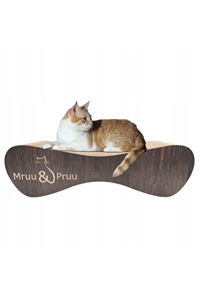 Mruu&Pruu Large brown cat scratching post MIMI | 70x23x24 cm |