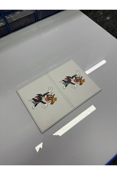 BMASTORE06 حافظة توم وجيري البيضاء