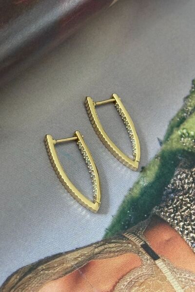 Trendy Butik Vip Elegant Oval Earrings