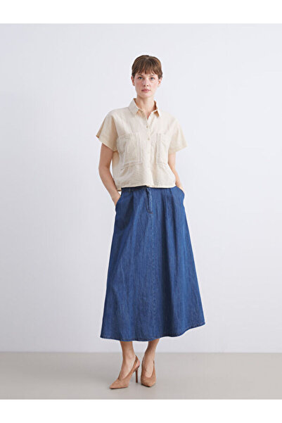LC Waikiki Quality Pieces from Çelebi Store Standartfit a Planting Jean Skirt