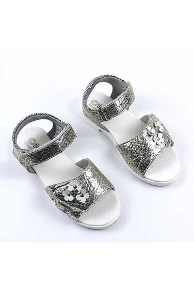 tino Sandals made of natural leather, for girls, decorated with flowers 1833F...