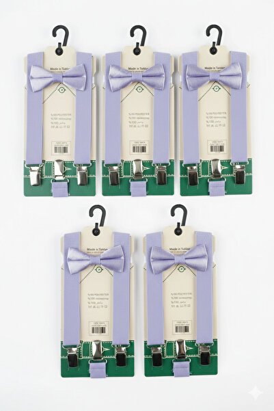 Baby Bakkal Set cu papion și bretele, 5 piese, pentru vârstele (1-9)