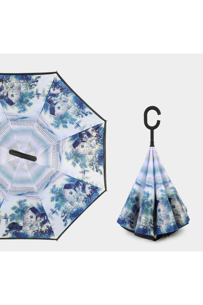 Saatistan Kadın Ters Şemsiye, Su Geçirmez ve Şık Tasarım, Renkli ve Hafif