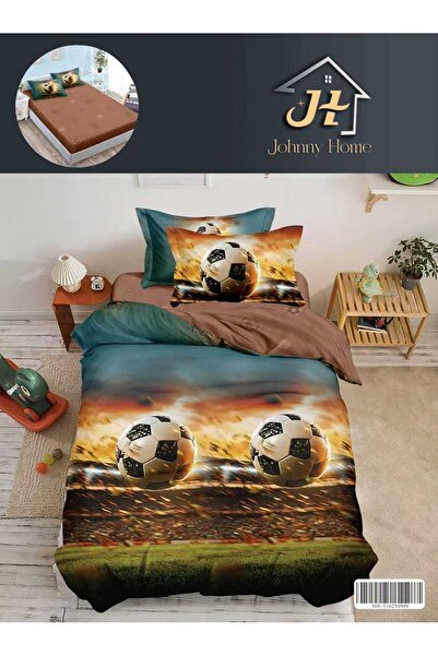 trendyhome 4-Piece Single Bed Linen, with Elastic, Fine Cotton, Modern Print