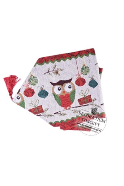 Decoratiuni Dulci Runner tematica Craciun model bufnita
