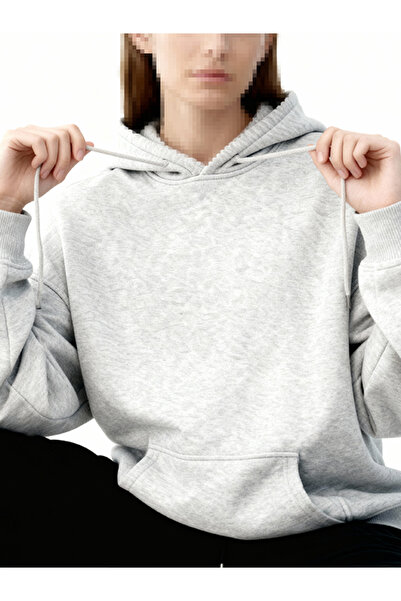 EFFRENATU Unisex Gray Hooded Sweatshirt