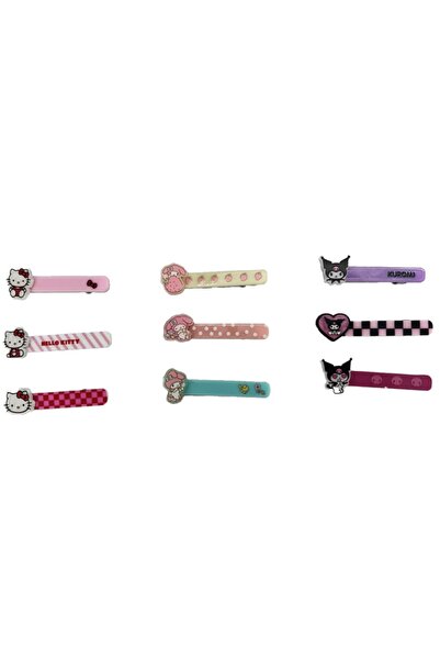 Hello Kitty Lisanslı Saç Tokası (3 Adet) – Renkli Desenli & Güçlü Tutuş