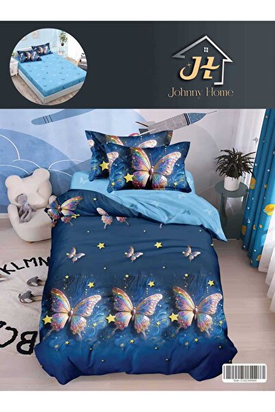 trendyhome 4-Piece Single Bed Linen, with Elastic, Fine Cotton, Modern Print