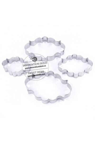 Decoratiuni Dulci Set 4 decupatoare placute metalice