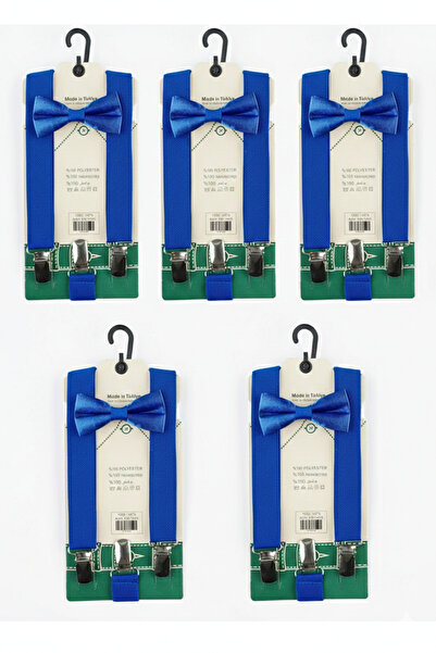 Baby Bakkal Set cu papion și bretele, 5 piese, pentru vârstele (1-9)