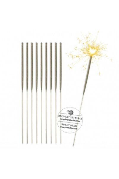 Decoratiuni Dulci Set 10 betisoare cu scantei - 16cm