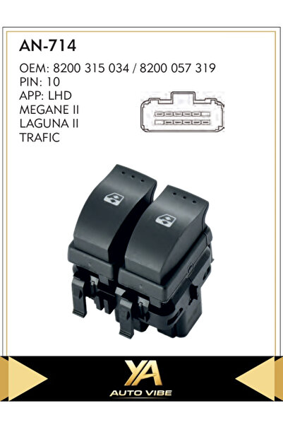 Universal OPEL/ MEGAN 2 CAM DÜĞMESİ CAM ANAHTAR VIVARO MEGANE II OTANTİK-LAGU...